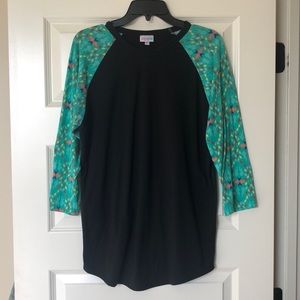 LulaRoe baseball tee. Size L